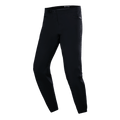 Alpinestars A-Dura vandtætte bukser, MTB-cykelbukser, sorte, teknisk slim-fit design med lynlåslommer i siderne og ratchet-spænde i taljen, glat vandtæt stof, minimalistisk performance-udstyr til mountainbiking