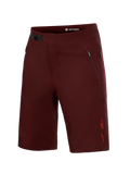 Alpinestars A-Dura Ride Liner shorts i bordeaux, MTB-udstyr med 4-vejs stræk, frontspænde og lynlåslommer på siden.