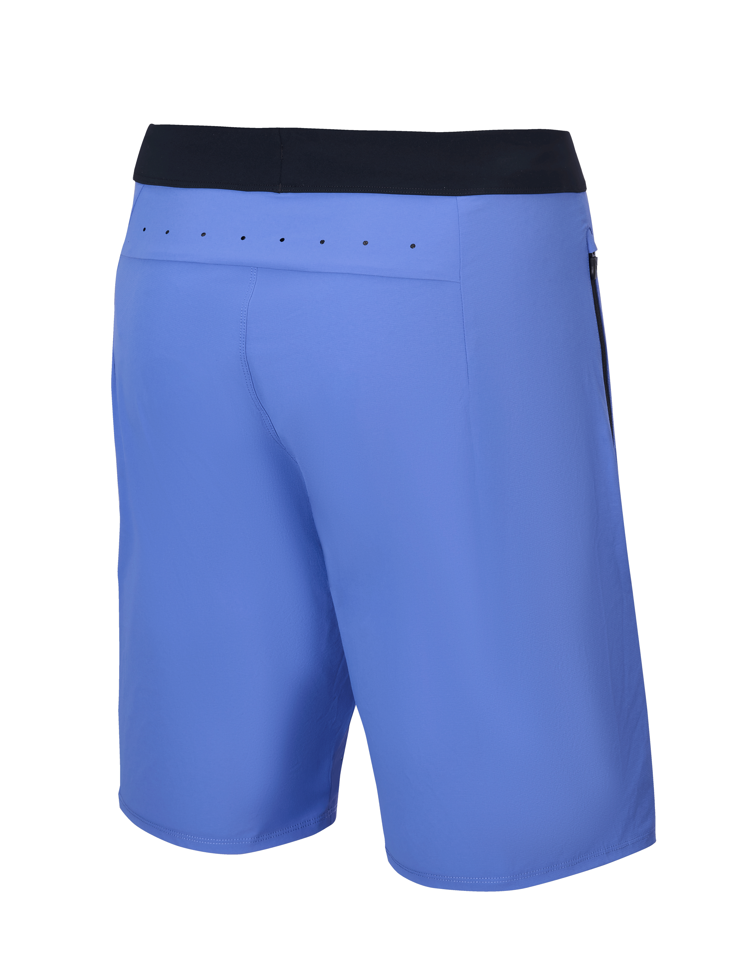 Alpinestars A-Aria Lite shorts, mountainbike-shorts, Baja Blue, set bagfra med sort linning og laserskårne ventilationshuller på rygstykket, performance-pasform til trail-kørsel