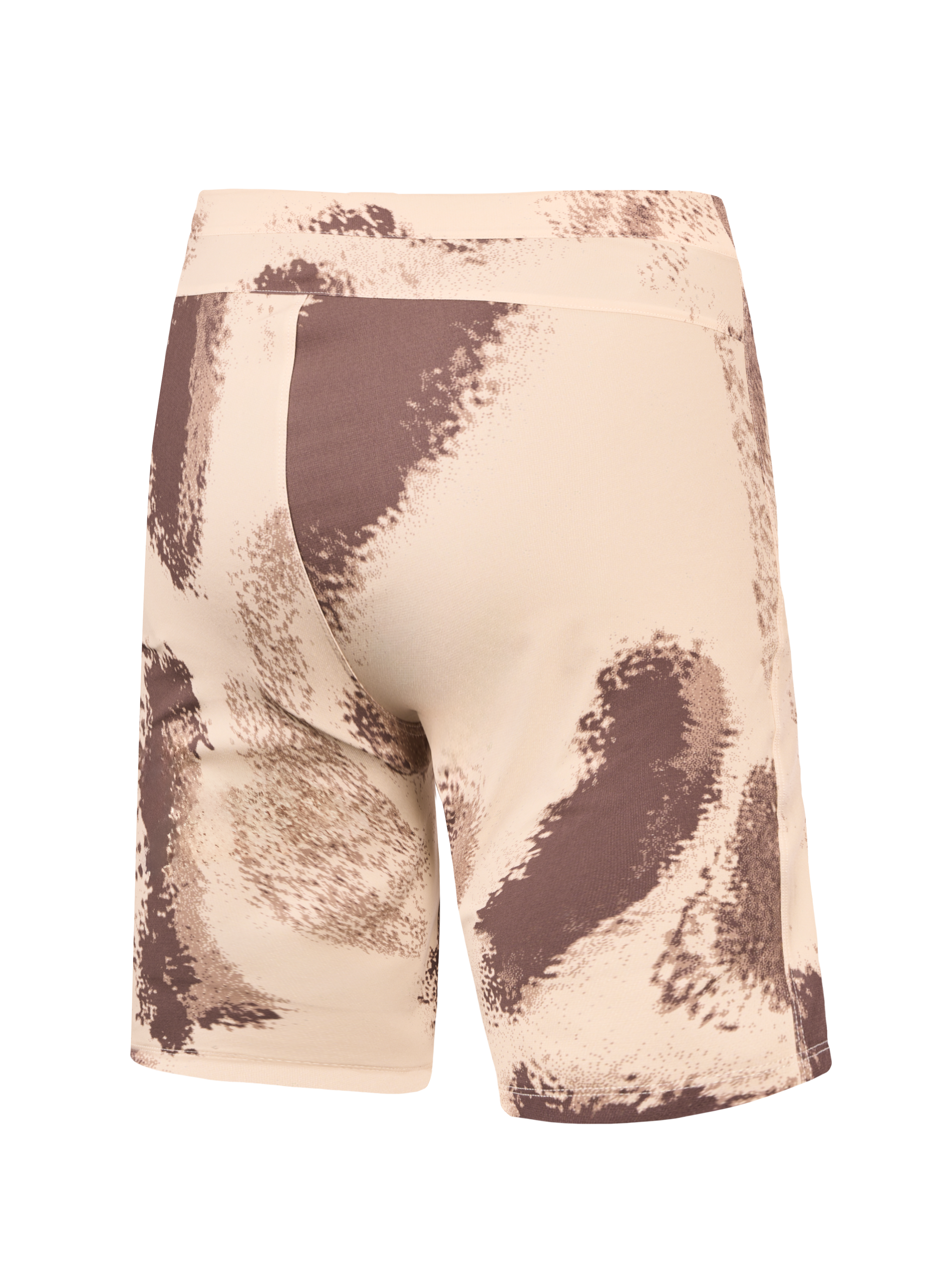 A-Dura Ride Shorts i Sand Camo, set bagfra, slidstærke mountainbike-shorts med 4-vejs strækvævet stof.