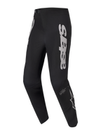 A-Supra Elite bukser, sort MTB-racerudstyr med stort gråt Astars-logo og fleksibelt strækstof.