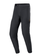 Alpinestars A-Aria Elite bukser, mountainbikebukser, sort, med laserperforeringer til ventilation, magnetisk spændelukning og lynlåslommer, slankt og tilspidset design til high-performance terrænkørsel