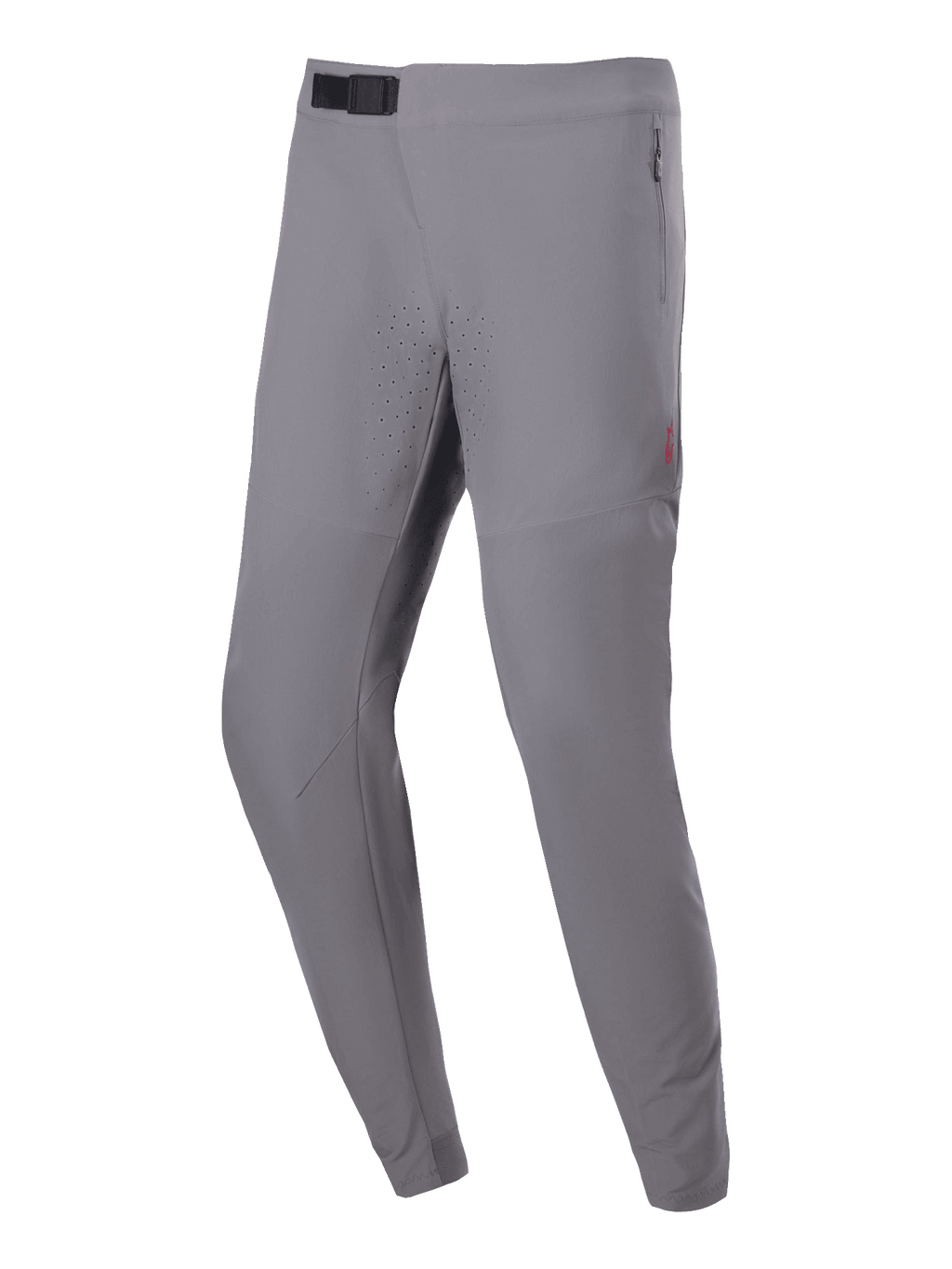 Alpinestars A-Aria Elite bukser, MTB-cykelbukser, mørkegrå, med laserperforeringer på lårene, sort magnetisk spændelukning i taljen og sidelommer med lynlås, performance fit til mountainbiking
