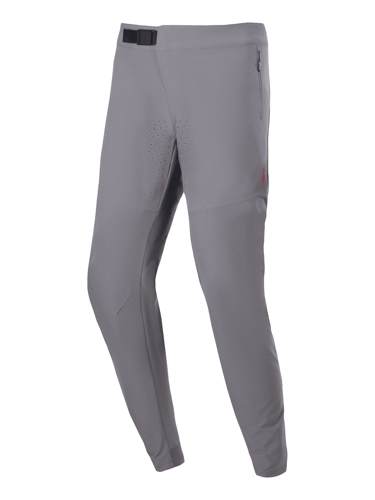Alpinestars A-Aria Elite bukser, MTB-cykelbukser, mørkegrå, med laserperforeringer på lårene, sort magnetisk spændelukning i taljen og sidelommer med lynlås, performance fit til mountainbiking