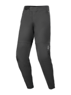 Alpinestars A-Dura Elite bukser, mountainbike-bukser, sorte, med skraldelukkesystem foran, lynlåslommer med mesh-for og elastiske manchetter, lille hvidt Alpinestars-logo på venstre ben, holdbart design i Cordura-stof til off-road cykling.