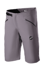 Alpinestars Drop Algorithm shorts, MTB-cykelshorts, Sparrow Gray, laserperforeret ventilation på lårene, to sorte lynlåslommer, justerbart skraldespænde i taljen, Alpinestars stjernelogo-mærke, let teknisk strækstof