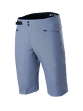 Alpinestars A-Dura Shorts, mountainbike-shorts, Infinity Blue, med dobbelt tryknapslukning foran, justerbart sort spænde i siden, lynlåslommer og tekstureret 2-vejs strækstof, teknisk MTB-beklædning