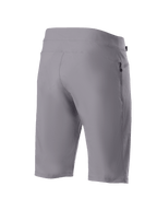 Alpinestars A-Dura Shorts, mountainbike-shorts, mørkegrå, trekvart profil bagfra viser holdbart 2-vejs strækstof og lynlåslomme på siden, teknisk cykeltøj
