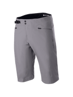 Alpinestars A-Dura shorts, MTB-shorts, mørkegrå, knælangt design med dobbelt tryklåslukning og justerbar taljejustering i siden, lynlåslommer, teknisk 2-vejs strækstof til mountainbike
