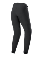 Alpinestars Stella A-Dura bukser til kvinder, MTB cykelbukser, sort, set bagfra viser ergonomisk konstruktion, faconsyet pasform og slidstærkt 2-vejs strækstof til mountainbike.