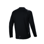 Alpinestars A-Dura termotrøje, set bagfra, sort, langærmet mountainbike-trøje, forlænget drop tail, tekstureret isoleret stof, diskret A-Dura branding, reflekterende detaljer