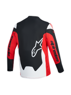 A-Dura Race langærmet trøje i rød og sort set bagfra med hvidt Astars-logo og branding på ærmerne.