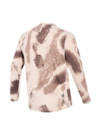 Alpinestars A-Dura Ride Jersey, Long Sleeve Mountain Bike Jersey, Sand Camo, back view showing longer drop tail and Astars logo branding