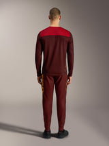 Alpinestars A-Dura Elite trøje 2.0 i bordeaux, set bagfra med rødt skulderpanel, teknisk MTB-beklædning.