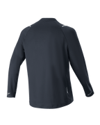 Alpinestars A-Aria Switch langærmet jersey, sort, set bagfra, letvægts og åndbart polyesterstof, med et længere rygstykke for dækning og reflekterende Alpinestars-logoer på manchetterne, performance fit til mountainbike-kørsel