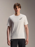 Alpinestars A-Aria Astar trøje, kortærmet cykeltrøje, ecru med sort stjerne-logo på brystet, letvægts åndbar polyester, performance fit til MTB-stikørsel