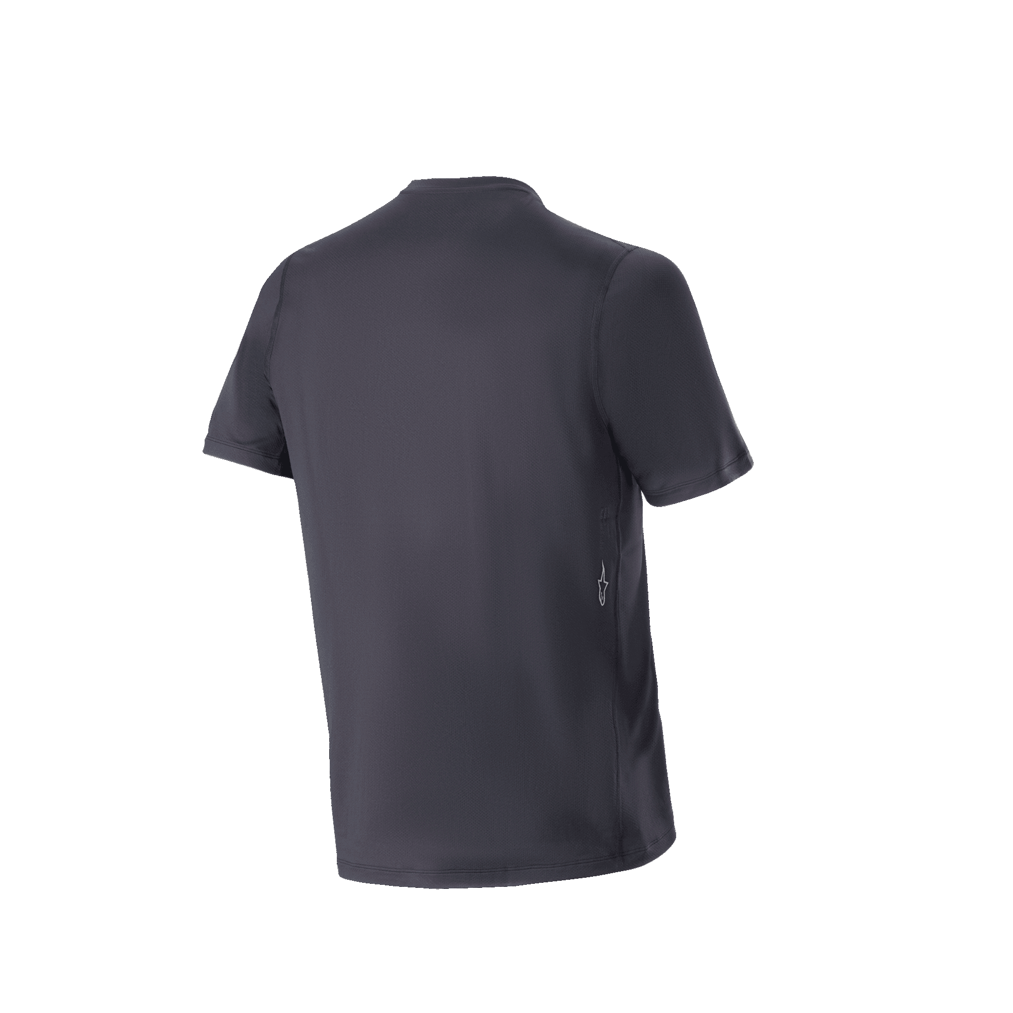 Alpinestars A-Dura Switch Short Sleeve Jersey, Back View, Black, mountain bike jersey featuring a drop tail hem and moisture-wicking fabric, casual performance design for trail riding