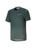 Alpinestars Youth A-Dura Rise trøje, kortærmet MTB-trøje, Silver Pine grøn, rund hals med diskret brystlogo, letvægts åndbart jacquard-stof, almindelig pasform