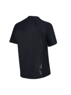 Alpinestars Stella A-Dura Ride MTB-trøje til kvinder, sort kortærmet jersey set bagfra med hvidt Astars-logo på ryggen