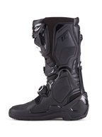 Alpinestars Tech 10 Enduro-støvler, helt sorte, sideprofil af højtydende motocrossstøvle, med holdbare TPU-beskyttelsespaneler, tredobbelt spændelukkesystem og avanceret flexkontrol til off-road racing