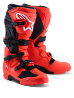 Alpinestars Tech 7 Enduro støvler, rød og sort, off-road motorcykelstøvler med TPU-beskyttelse og sikkert spændesystem.