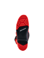 Alpinestars Tech 7 Enduro støvler, motorcykelstøvler til terrænkørsel, rød og sort dobbelt sammensat sål med højt greb.
