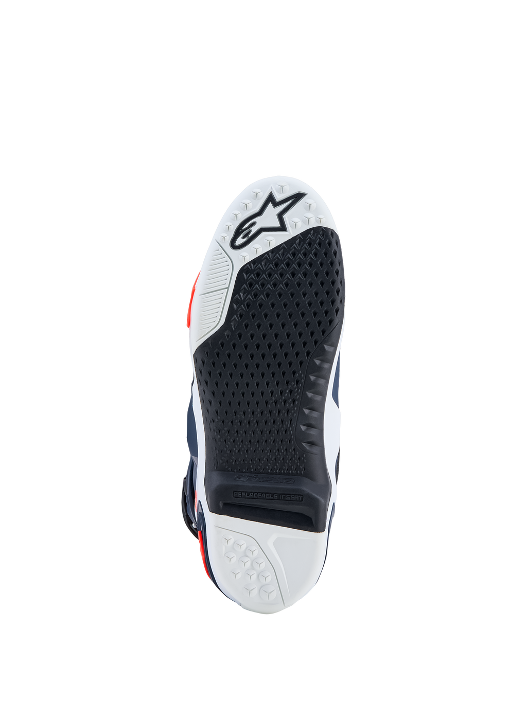 Alpinestars Tech-10 Supervented motorcykelstøvler, hvid og sort sål med udskiftelig midterindsats til motocross