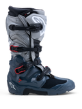 Alpinestars Tech 7 Enduro Drystar Boots, waterproof off-road motorcycle boots, Men's, Dark Gray, Mid Gray, and Red accents.