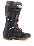 Alpinestars Tech 7 Enduro Boots, Off-Road Motorcycle Boots, Black and Dark Brown, Multiple Adjustable Buckles, Rugged Enduro Sole, Protective Construction for Enduro and Motocross Riding