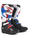 Alpinestars Honda Tech 7 Enduro Drystar® støvler, enduro-motorcykelstøvler, rød, blå, sort og hvid, flere justerbare spænder, Honda-branding, robust beskyttelse, design med høj ankelstøtte