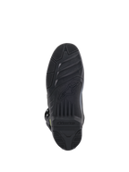 Alpinestars Tech 5 Boots, Sole View, Black, detailed textured tread pattern for off-road grip, featuring embossed Alpinestars logo and star symbol, durable motocross footwear construction