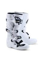 Alpinestars Tech 7S Støvler Ungdom, hvide og sorte motocrossstøvler, CE-certificeret med TPU-beskyttelse