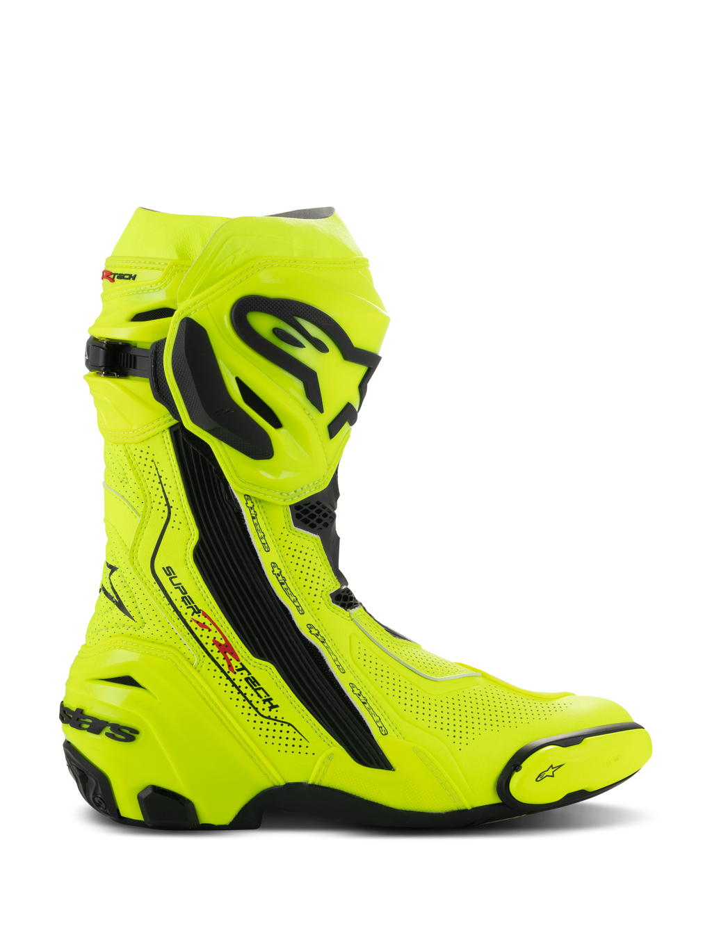 Supertech R Vented - Black Motorcycle Boots | Alpinestars®