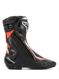 Alpinestars SMX Plus V2 herre motorcykelracingstøvler, sort, hvid og rød fluo, med Multi-Link Control ankelbeskyttelse.