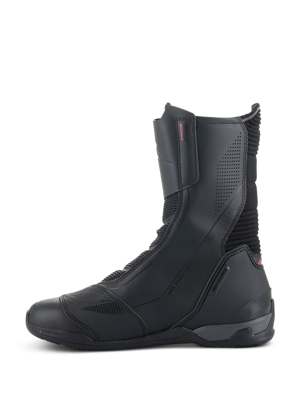 Alpinestars SP-X BOA® støvler, motorcykelstøvler, sort, mellemhøjt design med mikrofiber og Rideknit-mesh-paneler, med medial lynlås og slank sportsprofil