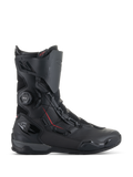 Alpinestars SP-X BOA® støvler, motorcykel-sportsstøvler, sort med røde accenter, BOA® Fit System-drejeknap, mellemhøj konstruktion med mikrofiber- og mesh-paneler, TPU-beskyttelse ved hæl og tå, strømlinet design til landevejskørsel