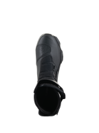 Alpinestars SP-X BOA® støvler, sort, set oppefra kiggende ind i ankelåbningen, med Rideknit® mesh og det sidemonterede BOA® Fit System, slank mellemhøj sport-motorcykelstøvle