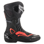 Alpinestars SMX-6 V2 Vented støvler, motorcykelracingstøvler, sort og neonrød, CE-certificeret, åndbar mikrofiberkonstruktion