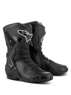 Alpinestars Stella SMX-6 V3 Drystar støvler, performance køreboots til kvinder, sort og sølv, vandtæt mikrofiber overdel med TPU-beskyttelse, race-afledt design til bane og gade