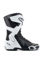 Alpinestars Stella SMX-6 V3 Drystar® støvler, dame motorcykelstøvler, hvid og sort, sidevisning med vandtæt Drystar®-teknologi, TPU skinnebens- og ankelbeskyttelse, fleksible mesh-zoner og ergonomisk sportskørselsdesign