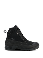 Alpinestars Woman Judy Waterproof støvler, sorte urban motorcykelstøvler til damer, high-top kampstøvle-stil med snørebånd, robust tyk sål, vandtæt mærke og trækstrop bagpå, mat ruskind og tekstilfinish