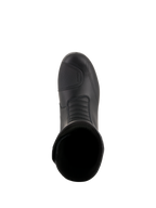 Alpinestars Andes V2 Drystar® støvler, sorte motorcykel touringstøvler, set oppefra med læderoverdel, tekstureret skifteplade og front-akordeon-flekszone til vandtæt adventure-kørsel.