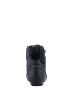 Alpinestars Faster-3 Rideknit® sko, set bagfra, sort, med TPR-hælkappe for lateral støtte, mikrofiberchassis med åndbart mesh-for, performance motorcykelfodtøj til road racing