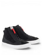Alpinestars Stated køresko, urban motorcykelsneakers til herre i retro skatestil, sort og hvid, nubuck og ruskind med hvid sål