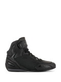 Alpinestars Faster-3 Drystar motorcykelsko, motorcykel-sneakers i sort og Cool Gray, højskaftet design med snørebånd og velcrostrop, vandtæt mikrofiber-chassis, sporty fodtøj til landevejskørsel