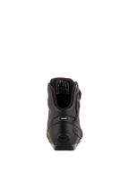 Alpinestars Faster-3 Drystar® køresko, Black Cool Gray, set bagfra, viser hælforstærkning, refleksdetalje og indvendig foring, vandtæt mikrofiberkonstruktion til vejkørsel.