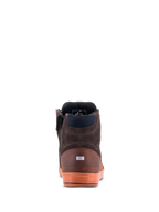 Alpinestars Chrome Crafted Drystar® sko, set bagfra, Brown Gum, casual motorcykelsko til bykørsel, læder- og ruskindskonstruktion, gennemsigtig gummisål med præget logo, reflekterende hældetalje