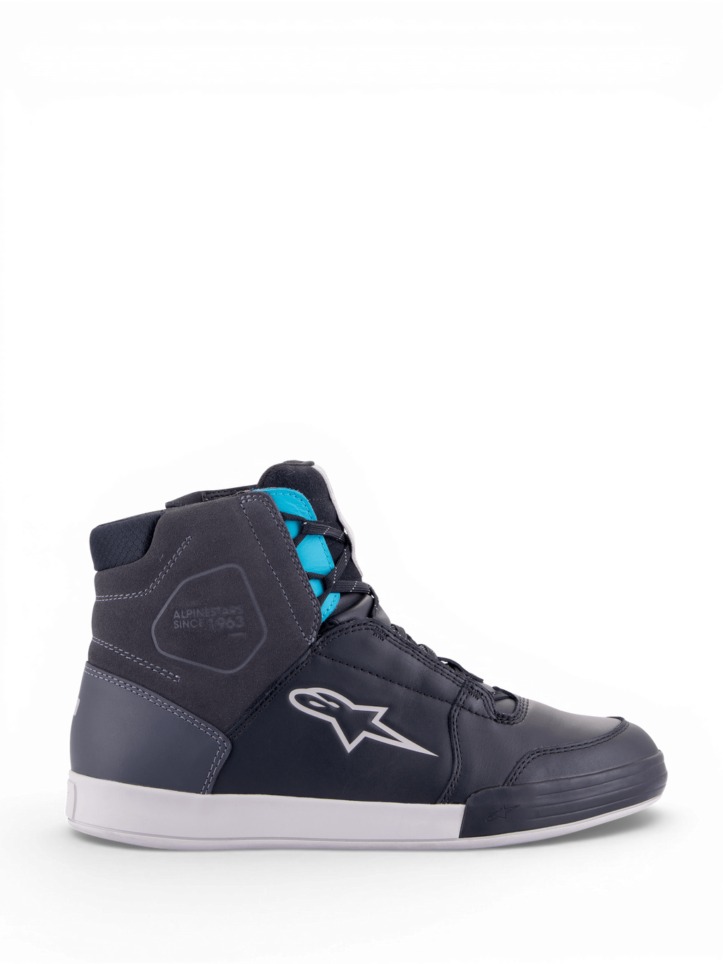 Alpinestars Chrome Drystar® sko, vandtætte køresko til damer, sort og turkis, urban kørsel, læder og ruskind