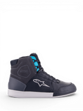 Alpinestars Chrome Drystar® sko, vandtætte køresko til damer, sort og turkis, urban kørsel, læder og ruskind