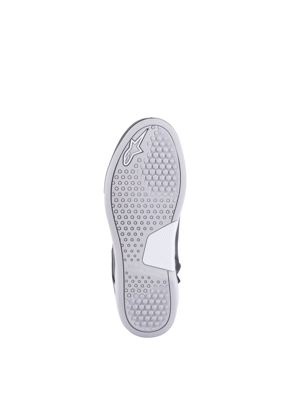 Alpinestars Stella Chrome Drystar® sko, urban motorcykelsko til damer, hvid og grå gummisål med sekskantet mønster